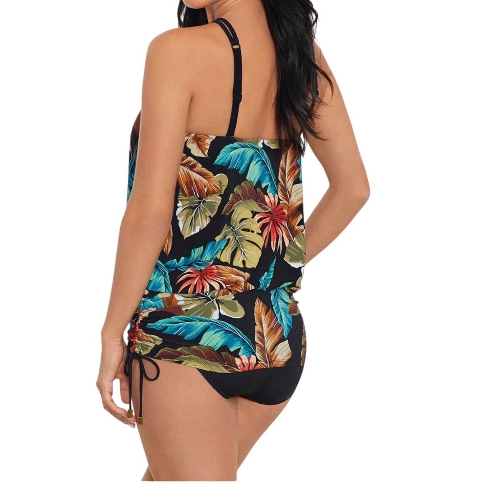 Magicsuit/Miracle Suit Susan Tropical Palm One Piece Size 14 High Neck Swimsuit - Picture 5 of 11